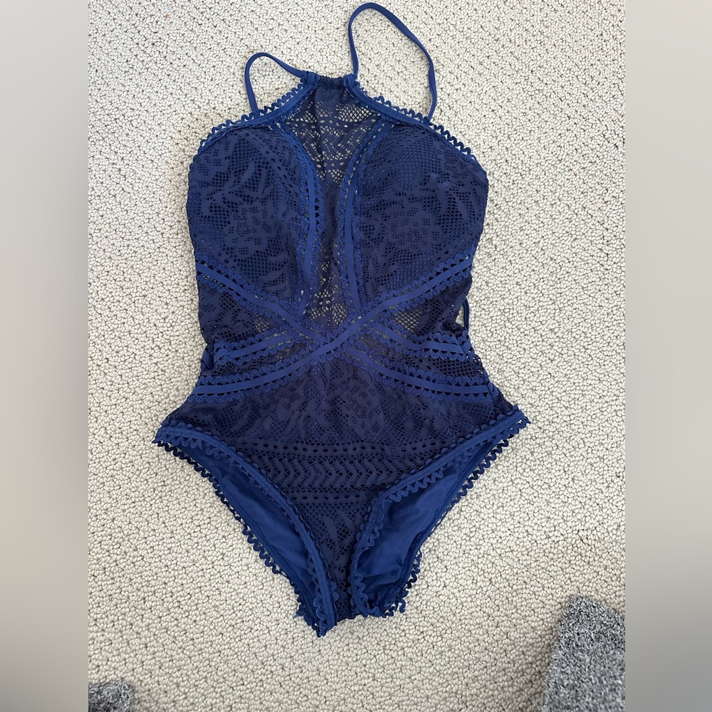 Becca high neck colorplay one piece swimsuit